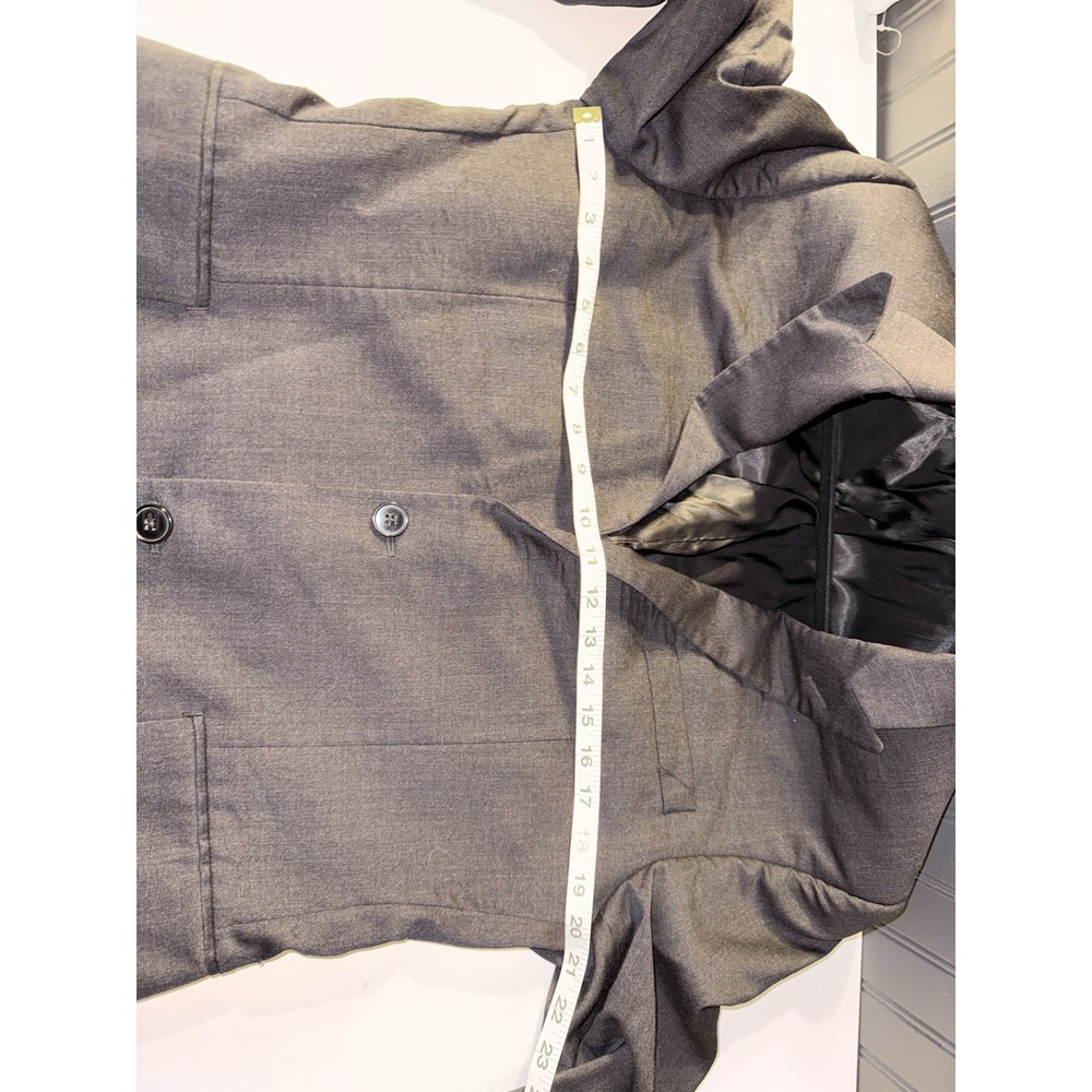 Calvin Klein Men's Charcoal Gray Slim Fit 100% Wool Blazer Suit Jacket 38R - Picture 7 of 13